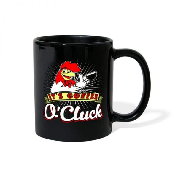 full color mug coffee o cluck chicken mug 1 - Cow Print Shop