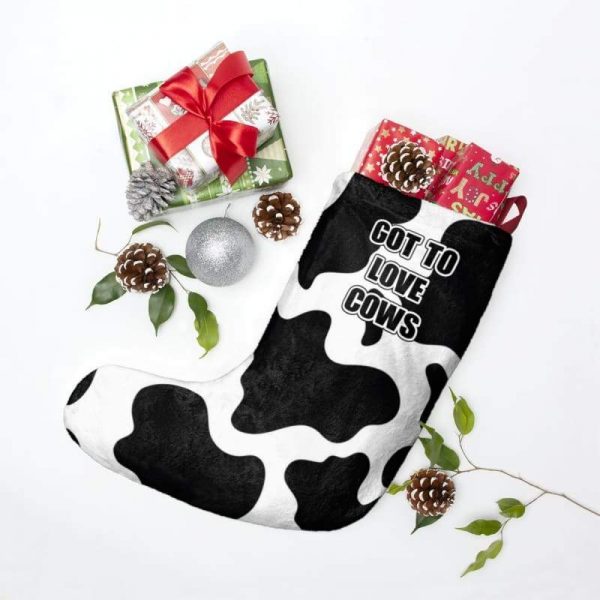 home decor cow print christmas stockings 4 - Cow Print Shop