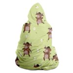 hooded blanket aop cute bull hooded blanket 5 - Cow Print Shop