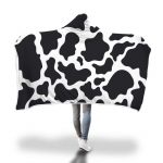 hooded blanket cozy cow print hooded blanket 1 - Cow Print Shop