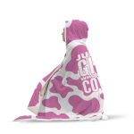 hooded blanket pink cow lover hooded blanket 2 - Cow Print Shop