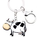 jewelry acrylic cow key chains 1 - Cow Print Shop