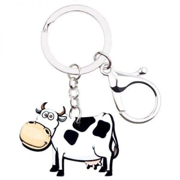 jewelry acrylic cow key chains 3 - Cow Print Shop
