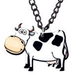 jewelry acrylic cow necklace for women 1 - Cow Print Shop