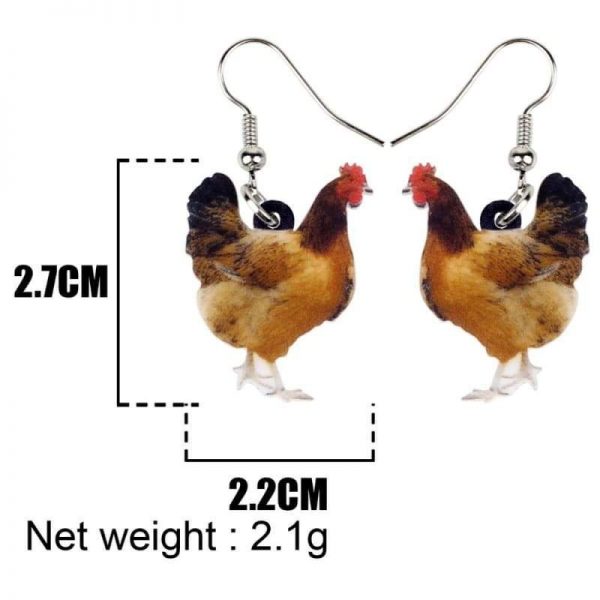 jewelry chicken earringfor women 2 - Cow Print Shop