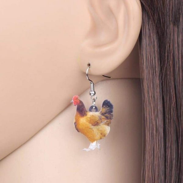 jewelry chicken earringfor women 4 - Cow Print Shop