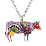 jewelry colorful cow necklace 3 - Cow Print Shop