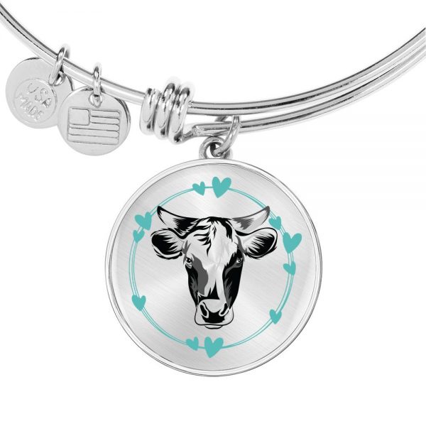 jewelry personalized cow lover bangle 1 - Cow Print Shop