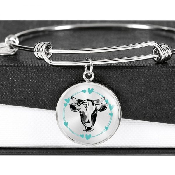 jewelry personalized cow lover bangle 2 - Cow Print Shop