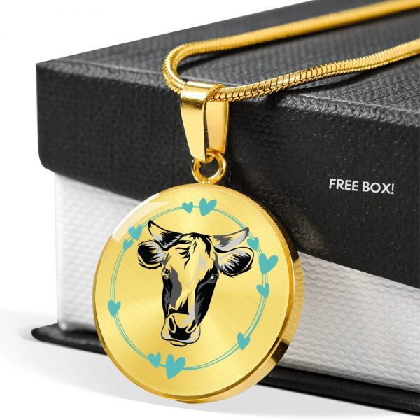 jewelry personalized cow luxury necklace 3 - Cow Print Shop