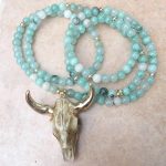 jewlery bull head boho pendant necklace 3 - Cow Print Shop