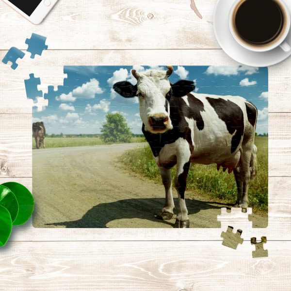 jigsaw puzzle aop cow jigsaw puzzle 1 - Cow Print Shop