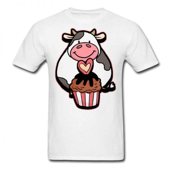 men s t shirt cow cup cake shirt 1 - Cow Print Shop