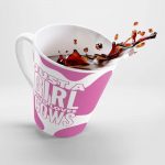 mug pink cow lover latte mug 4 - Cow Print Shop