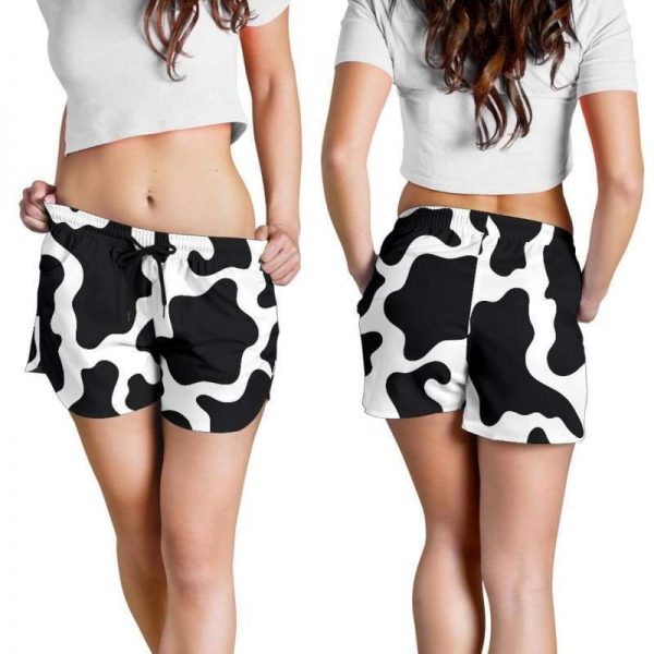 pants cow print womens shorts 3 - Cow Print Shop