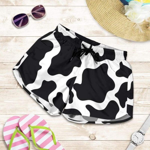pants cow print womens shorts 4 - Cow Print Shop
