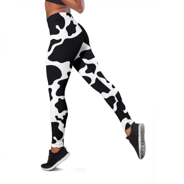 pants vibrant cow print leggings 3 - Cow Print Shop