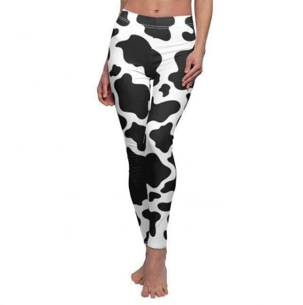 pants vibrant cow print leggings 5 - Cow Print Shop