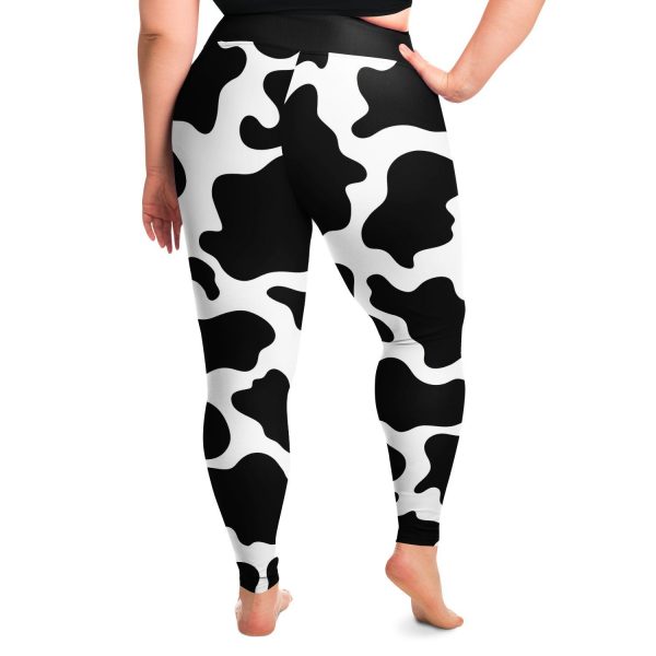 plus size legging aop plus size women s cow print leggings 2 - Cow Print Shop