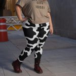 plus size legging aop plus size women s cow print leggings 5 - Cow Print Shop
