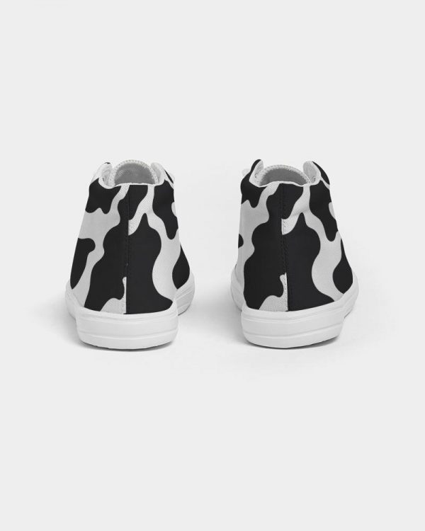 shoes cow print kids hightop canvas shoe 2 - Cow Print Shop