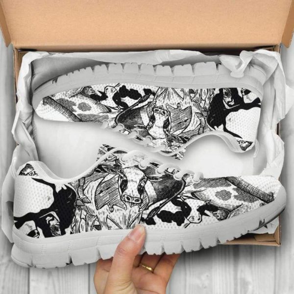 sneakers stylish cow pile sneakers 7 - Cow Print Shop