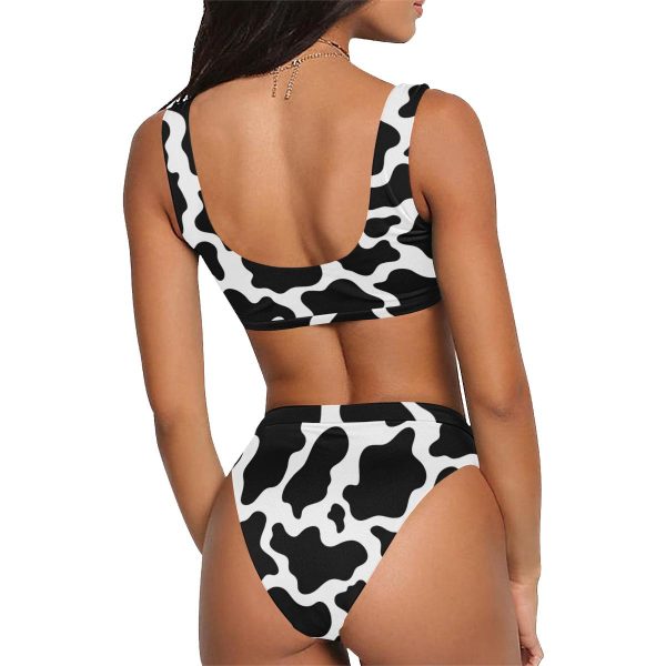 swimwear stunning cow print bikini 3 - Cow Print Shop