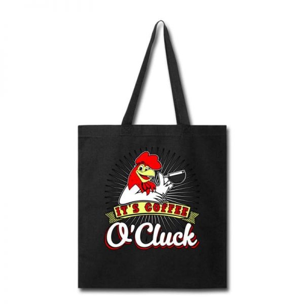 tote bag coffee o cluck chicken tote bag 1 - Cow Print Shop