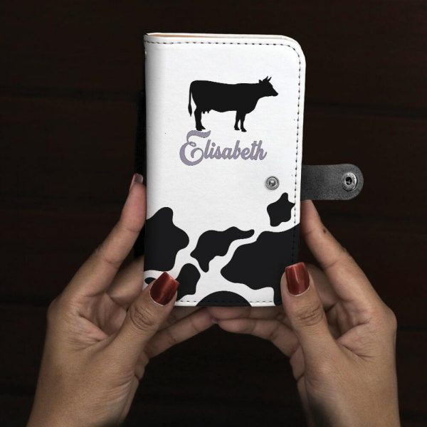 wallet case personalized stylish cow phone wallet case 5 - Cow Print Shop