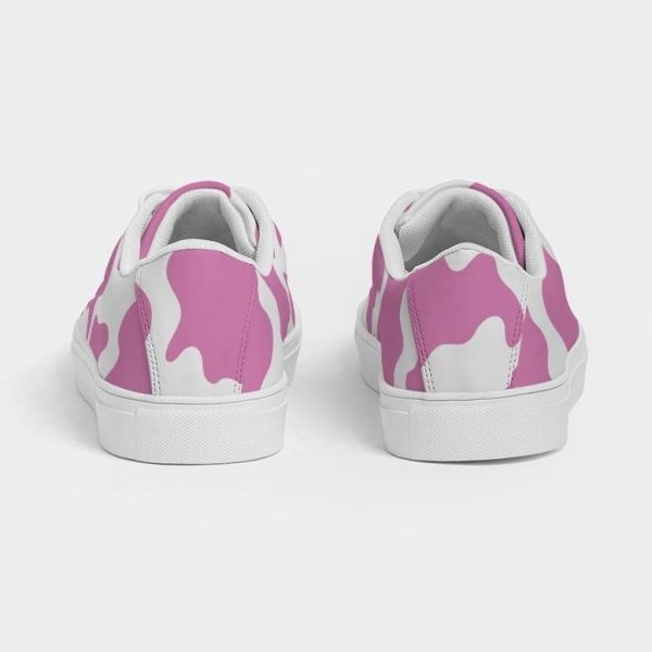 women shoes pink cow women s faux leather sneaker 5 - Cow Print Shop