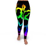 yoga leggings aop dark rainbow cow print yoga leggings 1 - Cow Print Shop