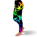 yoga leggings aop dark rainbow cow print yoga leggings 3 - Cow Print Shop