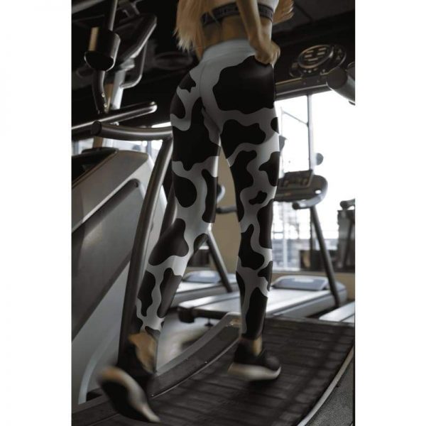 yoga leggings body lifting cow print yoga leggings 5 - Cow Print Shop